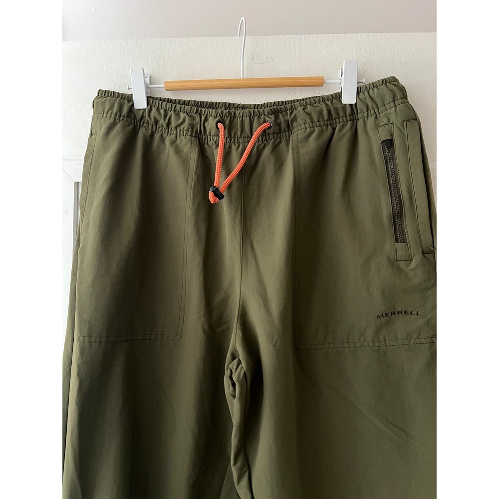 Merrell Womens Olive Green Hiking Jogger Pants Elastic Waist Bungee Drawstring